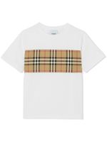 Burberry Kids t-shirt à empiècements Vintage Check - Blanc - thumbnail