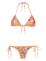 Amir Slama bikini à imprimé graphique - Orange