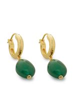 Monica Vinader boucles d'oreilles pendantes en vermeil 18ct serties d'onyx - thumbnail