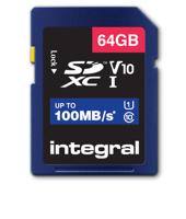 Integral INSDX64G-100V10 flashgeheugen 64 GB SD UHS-I