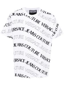 Versace Jeans Couture t-shirt en coton à logo imprimé - Blanc