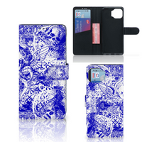 Telefoonhoesje met Naam Motorola Moto G 5G Plus Angel Skull Blauw