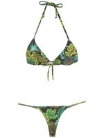 Amir Slama bikini à imprimé tropical - Vert