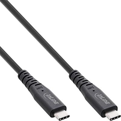 InLine® USB 4-kabel, USB Type-C stekker/stekker, PD 240W, 8K60Hz, TPE zwart, 1m