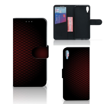 Sony Xperia L3 Telefoon Hoesje Geruit Rood