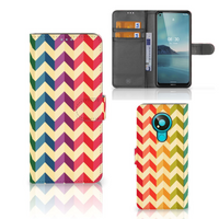 Nokia 3.4 Telefoon Hoesje Zigzag Multi Color - thumbnail