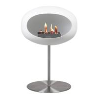 Le Feu Biohaard Wit Ground Steel Low - Roestvrij Staal