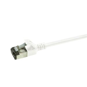 LogiLink CQ9071S RJ45 Netwerkkabel, patchkabel CAT 6A U/FTP 5.00 m Wit Extreem dun, Vlambestendig, Flexibel, Folie afscherming, Halogeenvrij, Snagless,