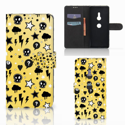Telefoonhoesje met Naam Sony Xperia XZ3 Punk Geel