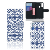 Motorola Moto G8 Hoesje Flower Blue