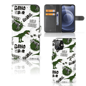 Telefoonhoesje met Pasjes voor iPhone 12 | 12 Pro (6.1") Dinosaurus