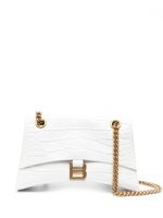 Balenciaga petit sac porté épaule Crush à effet peau de crocodile - Blanc