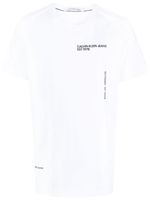 Calvin Klein t-shirt en coton à texte imprimé - Blanc - thumbnail