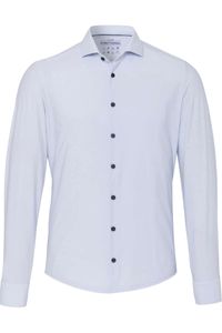 Pure Functional Slim Fit Jersey shirt lichtblauw, Effen