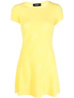 DSQUARED2 robe patineuse à motif en jacquard - Jaune