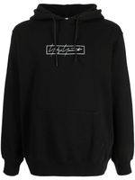 Yohji Yamamoto hoodie à logo imprimé - Noir - thumbnail