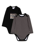 BOSS Kidswear grenouillère à logo imprimé - Noir