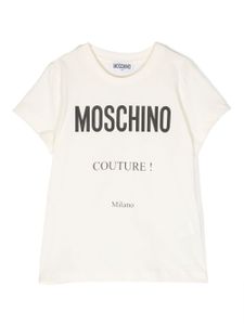 Moschino Kids t-shirt en coton à logo imprimé - Tons neutres