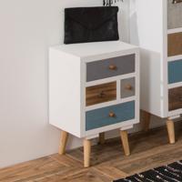 Bendt Nachtkastje 'Alice' met 4 laden, kleur Meerkleurig