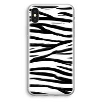 Zebra pattern: iPhone XS Transparant Hoesje