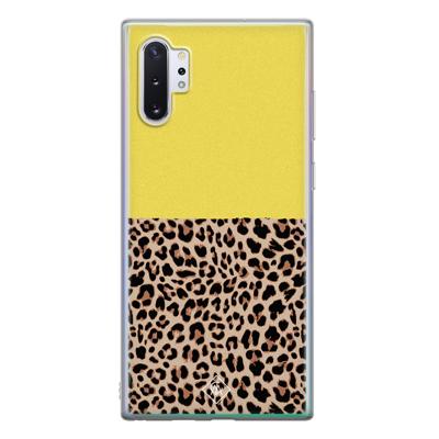 Samsung Galaxy Note 10 Plus siliconen hoesje - Luipaard geel