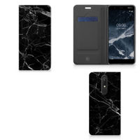 Nokia 5.1 (2018) Standcase Marmer Zwart - Origineel Cadeau Vader - thumbnail