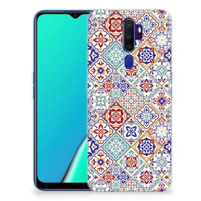 OPPO A5 2020 TPU Siliconen Hoesje Tiles Color OPPO A5 2020 TPU Siliconen Hoesje Tiles Color