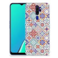 OPPO A5 2020 TPU Siliconen Hoesje Tiles Color