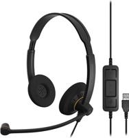 EPOS I SENNHEISER IMPACT SC 60 USB ML - Koptelefoon - op oor - met bekabeling - USB - zwart met oranje accenten