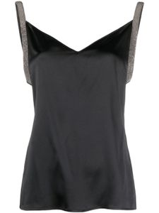 Fabiana Filippi embellished silk-blend camisole top - Noir