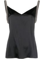 Fabiana Filippi embellished silk-blend camisole top - Noir - thumbnail