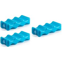 3x stuks koelelementen voor speciaal voor blikjes 22 x 9 cm blauw