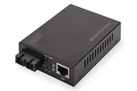 DIGITUS Media Converter - Multimode - Gbit Ethernet - RJ45 / SC - 850nm golflengte - tot 0,5km - zwart