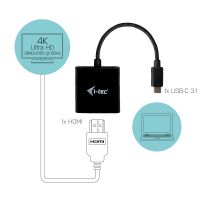 i-tec C31HDMI60HZP video kabel adapter 0,15 m USB Type-C HDMI Zwart, Turkoois - thumbnail