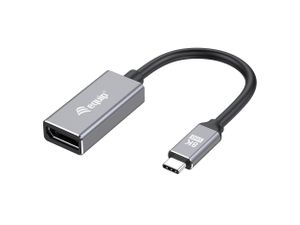 Equip 133493 video kabel adapter 0,15 m USB Type-C DisplayPort Zwart, Grijs