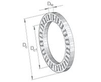 INA K81207-TV/0-8 Axiale Cilinder Roller Krans K812 Eenzijdig met Axialla
