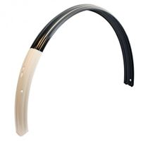 Spatbord, achter. zwart 28x1 1/2. Met gouden bies