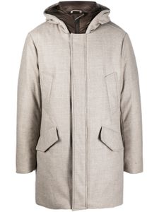 Woolrich parka en laine vierge à design matelassé - Tons neutres