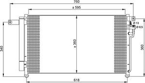 Condensor, airconditioning 35851