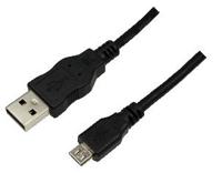 LogiLink 5m USB A-USB Micro B USB-kabel USB 2.0 Micro-USB B Zwart - thumbnail