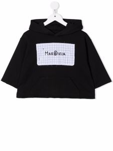 MM6 Maison Margiela Kids hoodie à patch logo - Noir