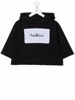 MM6 Maison Margiela Kids hoodie à patch logo - Noir - thumbnail