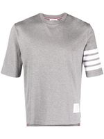 Thom Browne t-shirt à détail 4 bandes signature - Gris