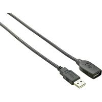 Renkforce USB-kabel USB 2.0 USB-A stekker, USB-A bus 10.00 m Zwart Vergulde steekcontacten RF-4096104