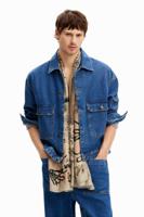 Denim jack met zakken - BLUE - L