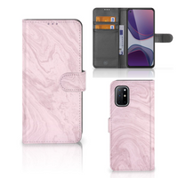 OnePlus 8T Bookcase Marble Pink - Origineel Cadeau Vriendin - thumbnail