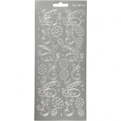 Creotime foliestickers bladeren 1 stickervel zilver Creotime foliestickers bladeren 1 stickervel zilver