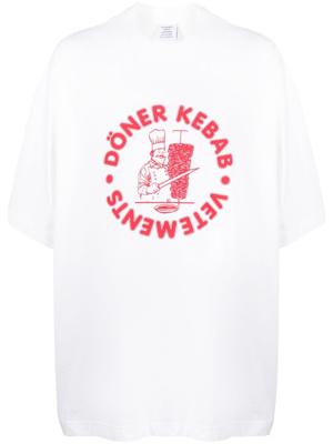 VETEMENTS T-shirt met print - Wit