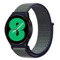 By Qubix - Sport Loop nylon bandje - Blauw met groene band - Compatible met Xiaomi Mi Watch/Compatible met Xiaomi Watch 2 / Compatible met Xiaomi Watch S1 / S2 / S3 / S4 - Compatible Xiaomi bandje