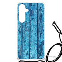 Samsung Galaxy S24 Plus Stevig Telefoonhoesje Wood Blue